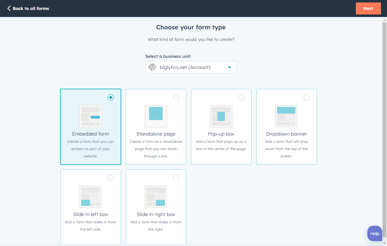 marketing-hub-form-types